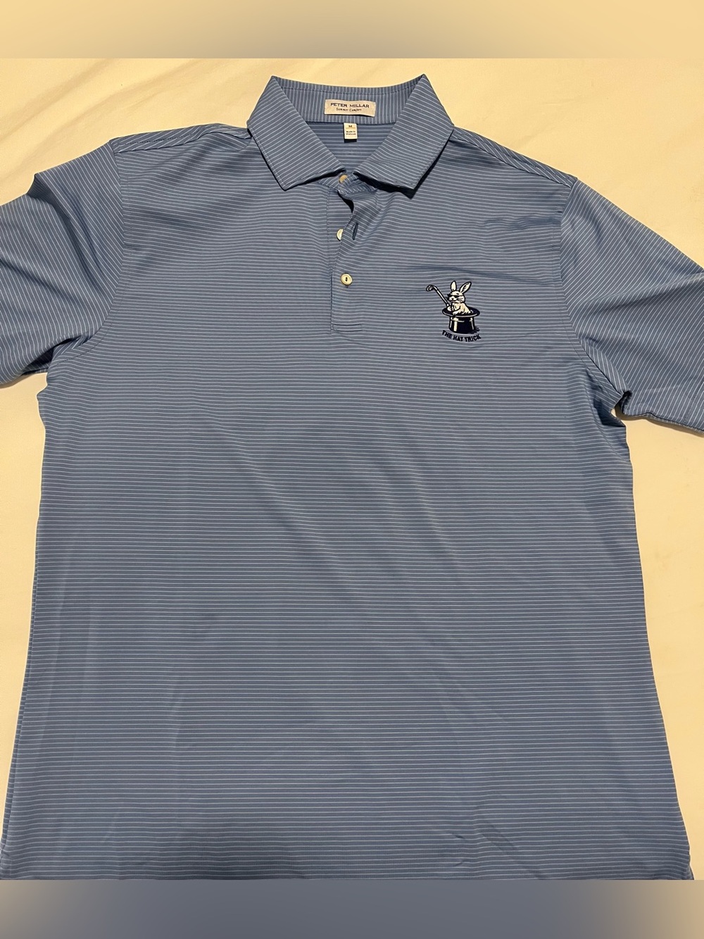 Peter Millar Men’s Blue Striped Polo Shirt M